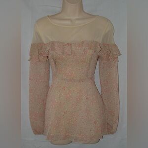 Free People Floral Baby Doll Top